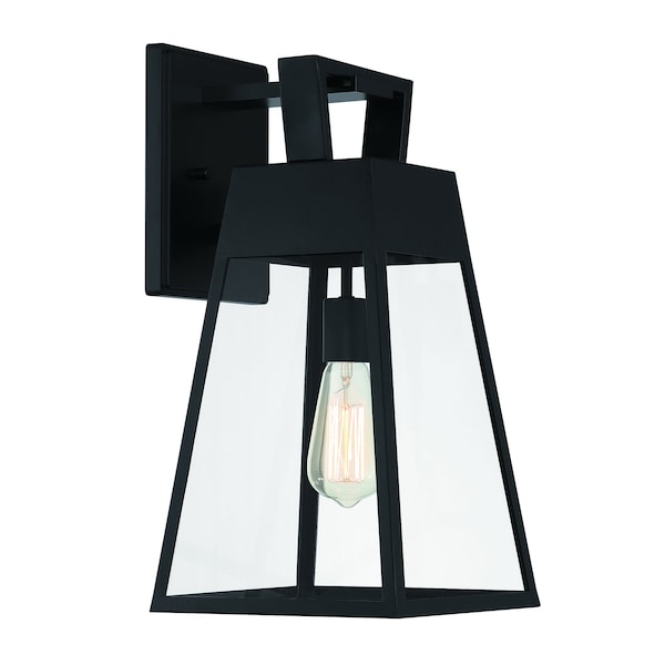 Designers Fountain Cooper 18 in 1Light Matte Black Outdoor Wall Lantern with Clear Glass Shade D244M-9OW-MB - main